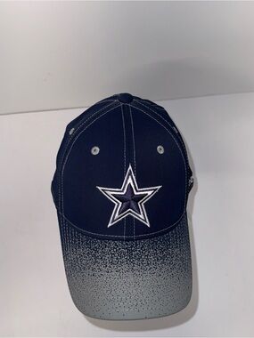 Dallas Cowboys Reebok On Field Hat L/XL Navy Gray NFL Equipment Flex Fit Cap